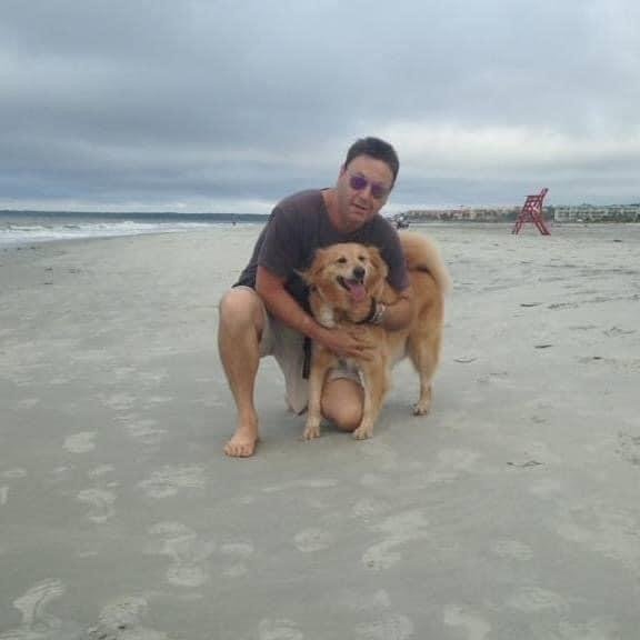 Dad and Ritz at the Beach Barry Morofsky